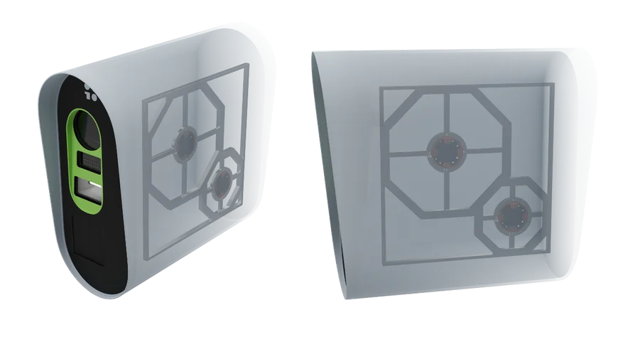 Passive ground sensor node in two housings